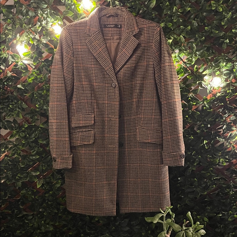 Ralph Lauren Brown Checkered Blazer
